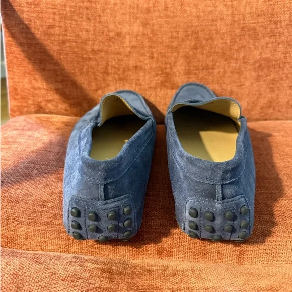 Tod’s Men's Blue Suede Driving Shoes